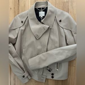 Celine leather jacket taupe beige vintage like new condition small